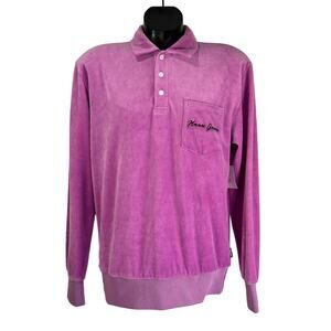 Noon Goons Velour Long Sleeve Pocket Polo Brocore